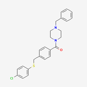 (4-Benzylpiperazin-1-yl)(4-{[(4-chlorophenyl)sulfanyl]methyl}phenyl)methanone