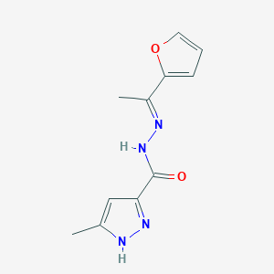 N'-[(1E)-1-(furan-2-yl)ethylidene]-3-methyl-1H-pyrazole-5-carbohydrazide