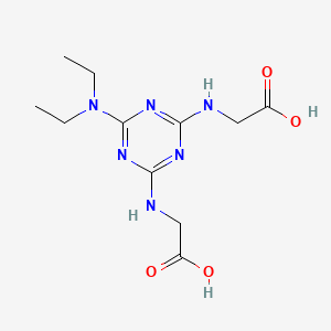 2-({4-[(Carboxymethyl)amino]-6-(diethylamino)-1,3,5-triazin-2-YL}amino)acetic acid