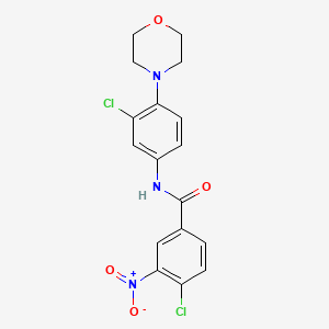 4-chloro-N-[3-chloro-4-(morpholin-4-yl)phenyl]-3-nitrobenzamide