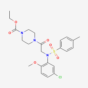 ethyl 4-{N-(5-chloro-2-methoxyphenyl)-N-[(4-methylphenyl)sulfonyl]glycyl}piperazine-1-carboxylate