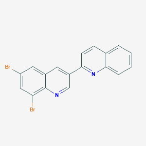 molecular formula C18H10Br2N2 B11649222 6',8'-Dibromo-2,3'-biquinoline 