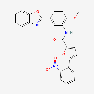 N-[5-(1,3-benzoxazol-2-yl)-2-methoxyphenyl]-5-(2-nitrophenyl)furan-2-carboxamide