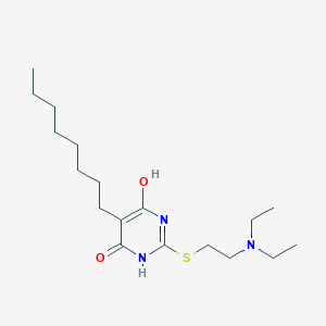 2-{[2-(diethylamino)ethyl]sulfanyl}-6-hydroxy-5-octylpyrimidin-4(3H)-one