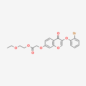 molecular formula C21H19BrO7 B11649296 2-ethoxyethyl {[3-(2-bromophenoxy)-4-oxo-4H-chromen-7-yl]oxy}acetate 