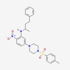 5-{4-[(4-methylphenyl)sulfonyl]piperazin-1-yl}-2-nitro-N-(4-phenylbutan-2-yl)aniline