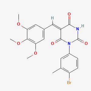 (5Z)-1-(4-bromo-3-methylphenyl)-5-[(3,4,5-trimethoxyphenyl)methylidene]-1,3-diazinane-2,4,6-trione