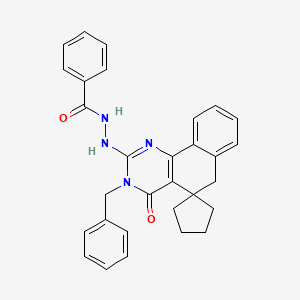 N'-(3-benzyl-4-oxo-4,6-dihydro-3H-spiro[benzo[h]quinazoline-5,1'-cyclopentan]-2-yl)benzohydrazide