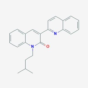 molecular formula C23H22N2O B11649393 1'-(3-methylbutyl)-2,3'-biquinolin-2'(1'H)-one 