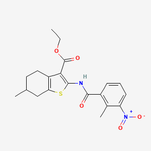 Ethyl 6-methyl-2-{[(2-methyl-3-nitrophenyl)carbonyl]amino}-4,5,6,7-tetrahydro-1-benzothiophene-3-carboxylate