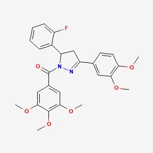 [3-(3,4-dimethoxyphenyl)-5-(2-fluorophenyl)-4,5-dihydro-1H-pyrazol-1-yl](3,4,5-trimethoxyphenyl)methanone