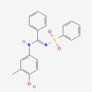 N-(4-hydroxy-3-methylphenyl)-N'-(phenylsulfonyl)benzenecarboximidamide