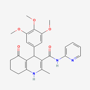 2-Methyl-5-oxo-N-(pyridin-2-yl)-4-(3,4,5-trimethoxyphenyl)-1,4,5,6,7,8-hexahydroquinoline-3-carboxamide