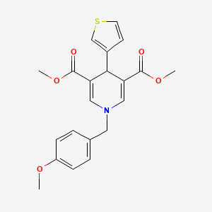 Dimethyl 1-(4-methoxybenzyl)-4-(thiophen-3-yl)-1,4-dihydropyridine-3,5-dicarboxylate