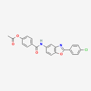 4-{[2-(4-Chlorophenyl)-1,3-benzoxazol-5-yl]carbamoyl}phenyl acetate