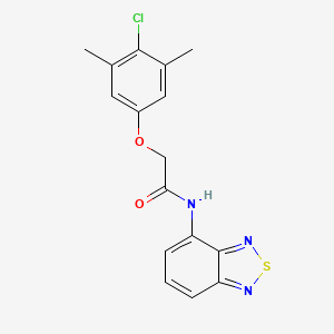 molecular formula C16H14ClN3O2S B11649511 N-(2,1,3-benzothiadiazol-4-yl)-2-(4-chloro-3,5-dimethylphenoxy)acetamide 