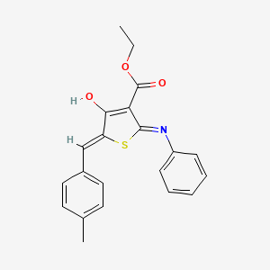 ethyl (5Z)-5-(4-methylbenzylidene)-4-oxo-2-(phenylamino)-4,5-dihydrothiophene-3-carboxylate