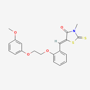 (5Z)-5-{2-[2-(3-methoxyphenoxy)ethoxy]benzylidene}-3-methyl-2-thioxo-1,3-thiazolidin-4-one