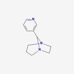 molecular formula C11H15N3 B11649562 8-(Pyridin-3-yl)-1,5-diazabicyclo[3.2.1]octane 