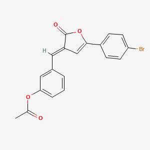 3-{(E)-[5-(4-bromophenyl)-2-oxofuran-3(2H)-ylidene]methyl}phenyl acetate