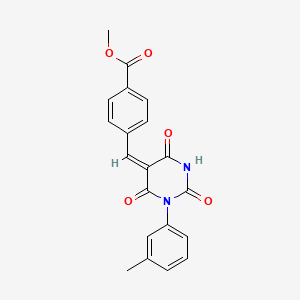 methyl 4-{(E)-[1-(3-methylphenyl)-2,4,6-trioxotetrahydropyrimidin-5(2H)-ylidene]methyl}benzoate