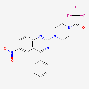 2,2,2-Trifluoro-1-[4-(6-nitro-4-phenylquinazolin-2-yl)piperazin-1-yl]ethanone