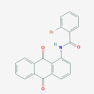 molecular formula C21H12BrNO3 B11649677 2-bromo-N-(9,10-dioxo-9,10-dihydroanthracen-1-yl)benzamide 