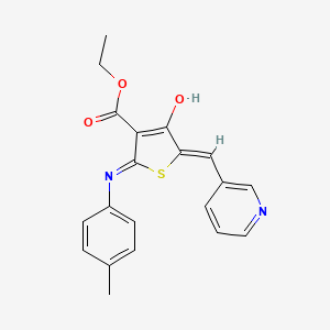 ethyl (5Z)-2-[(4-methylphenyl)amino]-4-oxo-5-(pyridin-3-ylmethylidene)-4,5-dihydrothiophene-3-carboxylate