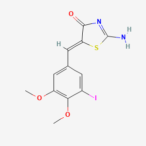 (5Z)-2-imino-5-(3-iodo-4,5-dimethoxybenzylidene)-1,3-thiazolidin-4-one