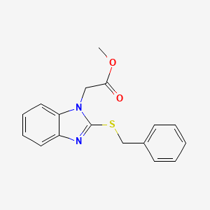 molecular formula C17H16N2O2S B11649721 methyl [2-(benzylsulfanyl)-1H-benzimidazol-1-yl]acetate 