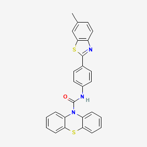 N-[4-(6-methyl-1,3-benzothiazol-2-yl)phenyl]phenothiazine-10-carboxamide