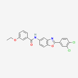 molecular formula C22H16Cl2N2O3 B11649774 N-[2-(3,4-dichlorophenyl)-1,3-benzoxazol-5-yl]-3-ethoxybenzamide 