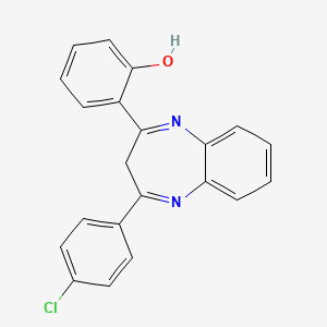 2-[4-(4-chlorophenyl)-3H-1,5-benzodiazepin-2-yl]phenol