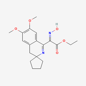 ethyl (2Z)-(6',7'-dimethoxy-4'H-spiro[cyclopentane-1,3'-isoquinolin]-1'-yl)(hydroxyimino)ethanoate