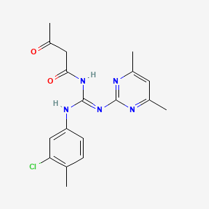 N-(3-Chloro-4-methyl-phenyl)-N'-(4,6-dimethyl-pyrimidin-2-yl)-N''-(3-oxo-butyryl)-guanidine