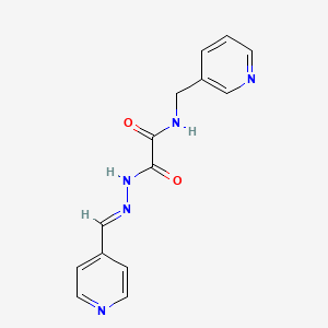 molecular formula C14H13N5O2 B11649827 2-oxo-N-(pyridin-3-ylmethyl)-2-[(2E)-2-(pyridin-4-ylmethylidene)hydrazinyl]acetamide 