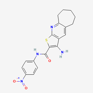 3-Amino-N-(4-nitrophenyl)-6,7,8,9-tetrahydro-5H-cyclohepta[b]thieno[3,2-e]pyridine-2-carboxamide