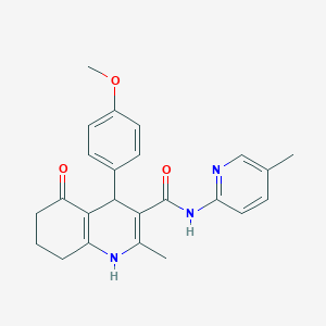 4-(4-methoxyphenyl)-2-methyl-N-(5-methyl-2-pyridinyl)-5-oxo-1,4,5,6,7,8-hexahydro-3-quinolinecarboxamide