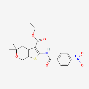 ethyl 5,5-dimethyl-2-{[(4-nitrophenyl)carbonyl]amino}-4,7-dihydro-5H-thieno[2,3-c]pyran-3-carboxylate