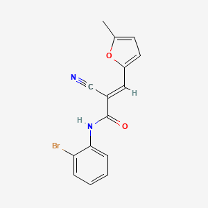 molecular formula C15H11BrN2O2 B11649925 (2E)-N-(2-bromophenyl)-2-cyano-3-(5-methylfuran-2-yl)prop-2-enamide 