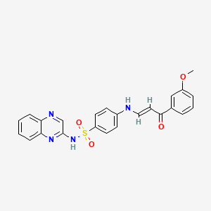 4-{[3-(3-methoxyphenyl)-3-oxo-1-propen-1-yl]amino}-N-2-quinoxalinylbenzenesulfonamide