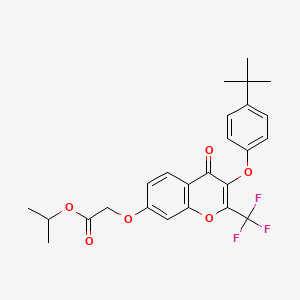 propan-2-yl {[3-(4-tert-butylphenoxy)-4-oxo-2-(trifluoromethyl)-4H-chromen-7-yl]oxy}acetate