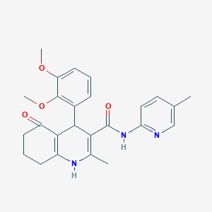 4-(2,3-dimethoxyphenyl)-2-methyl-N-(5-methyl-2-pyridinyl)-5-oxo-1,4,5,6,7,8-hexahydro-3-quinolinecarboxamide