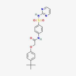 2-(4-tert-butylphenoxy)-N-{4-[(pyrimidin-2-yl)sulfamoyl]phenyl}acetamide