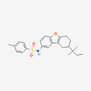 4-Methyl-N-[8-(2-methyl-2-butanyl)-6,7,8,9-tetrahydrodibenzo[B,D]furan-2-YL]benzenesulfonamide