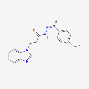 3-(1H-benzimidazol-1-yl)-N'-[(Z)-(4-ethylphenyl)methylidene]propanehydrazide