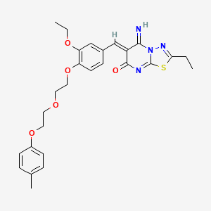 (6Z)-6-(3-ethoxy-4-{2-[2-(4-methylphenoxy)ethoxy]ethoxy}benzylidene)-2-ethyl-5-imino-5,6-dihydro-7H-[1,3,4]thiadiazolo[3,2-a]pyrimidin-7-one