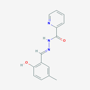 molecular formula C14H13N3O2 B11650164 N'-[(E)-(2-hydroxy-5-methylphenyl)methylidene]pyridine-2-carbohydrazide 