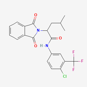 N-[4-chloro-3-(trifluoromethyl)phenyl]-2-(1,3-dioxo-1,3-dihydro-2H-isoindol-2-yl)-4-methylpentanamide