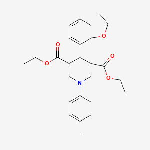 molecular formula C26H29NO5 B11650171 Diethyl 4-(2-ethoxyphenyl)-1-(4-methylphenyl)-1,4-dihydropyridine-3,5-dicarboxylate 